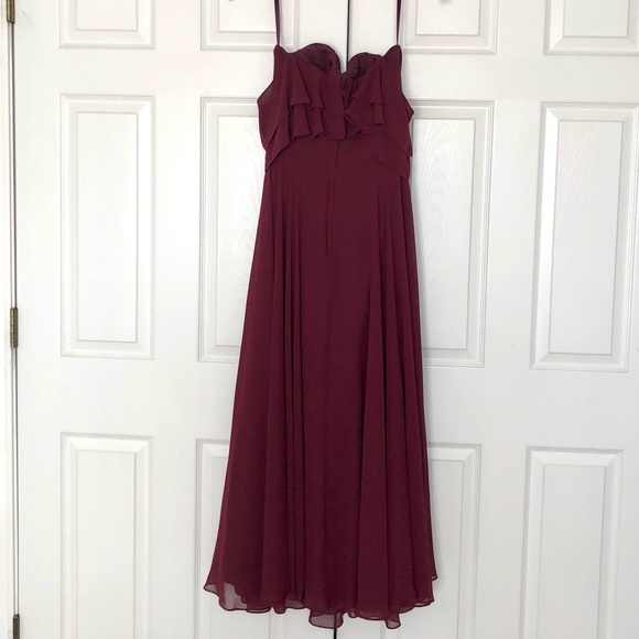 Kennedy Blue Allison bridesmaid dress, color Bordeaux, size 6 - Picture 4 of 14
